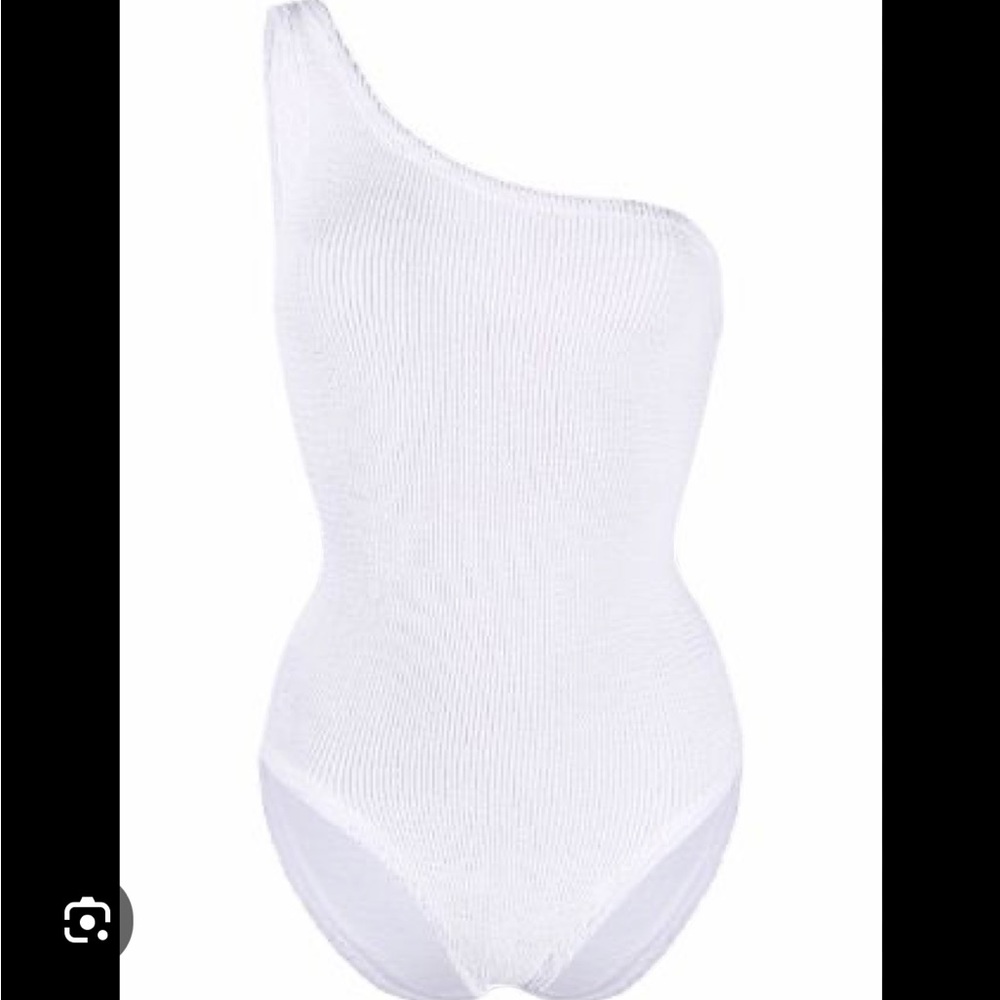 Hunza G one shoulder one piece swim one size